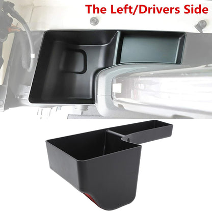 YOCTM Wheel Well Storage Bin Rear Trunk Organizer Tray For 2018-2023 Jeep Wrangler JL JLU Rubicon Sport Sahara Interior Storage Accessories Black (Trunk Storage L&R)