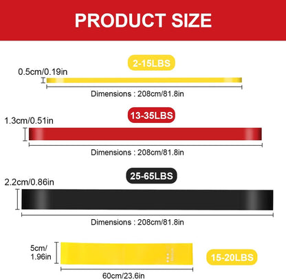 3 Pieces Fitness Bands, Resistance Bands for Training Bands, Elastic Fitness Traction Bands, with Hip Strap, for Pull Ups, Fitness Yoga and Bodybuilding Strength Training for Men and Women (3 Sizes)
