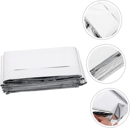 ifundom 6Pcs Emergency Survival Blanket Outdoor Rescue Thermal Blankets for Camping Hiking and Emergency Use Lightweight Reflective Material for Cold Weather Protection
