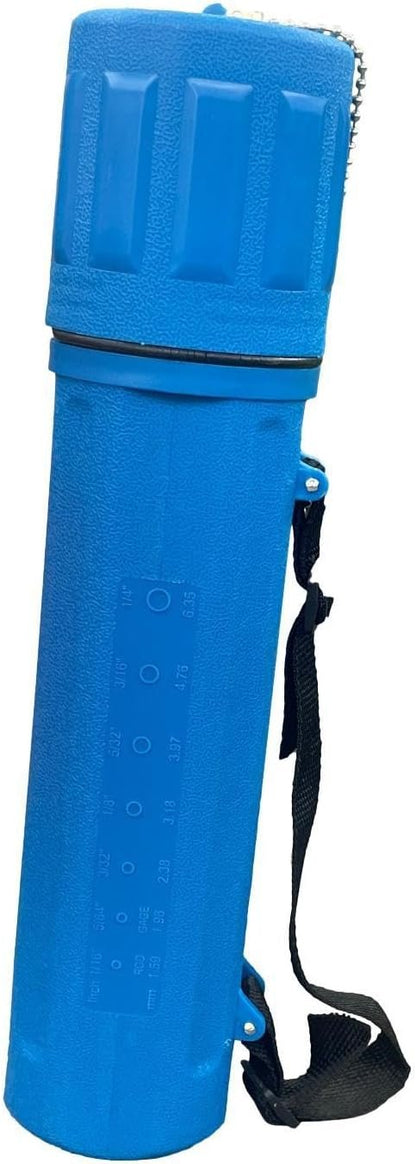Oshhni Welding Rod Holder Welding Rod Canister 15 inch Airtight with Strap Workspace Organization Airproof Welding Rod Storage Tube, Blue