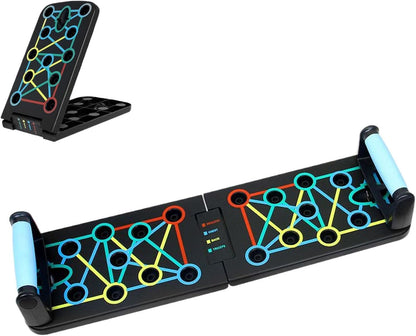Push Up Board, Foldable Pushup Stand System, Multifunctional Home Workout Equipment, Professional Strength Training Aid for Men and Women, Portable Fitness Gear