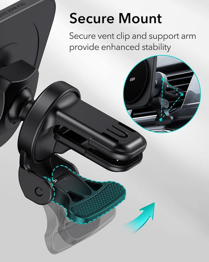 ESR for MagSafe Car Mount, Air Vent Magnetic Car Phone Holder, Magnetic Phone Car Mount for iPhone 16 15 Pro Max Plus 14 13 12 Mini, Galaxy S25 Ultra, MagSafe Car Accessories, Charging Not Supported