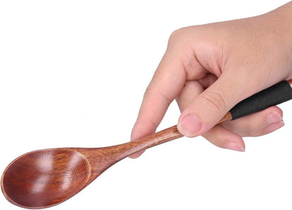 Wooden Utensil Set for Eating, Wooden Spoons Forks Set Wooden Cutlery Set Reusable Tableware Cutlery Set Travel Utensils Japanese Wooden Utensil Set for Office Camping Traveling