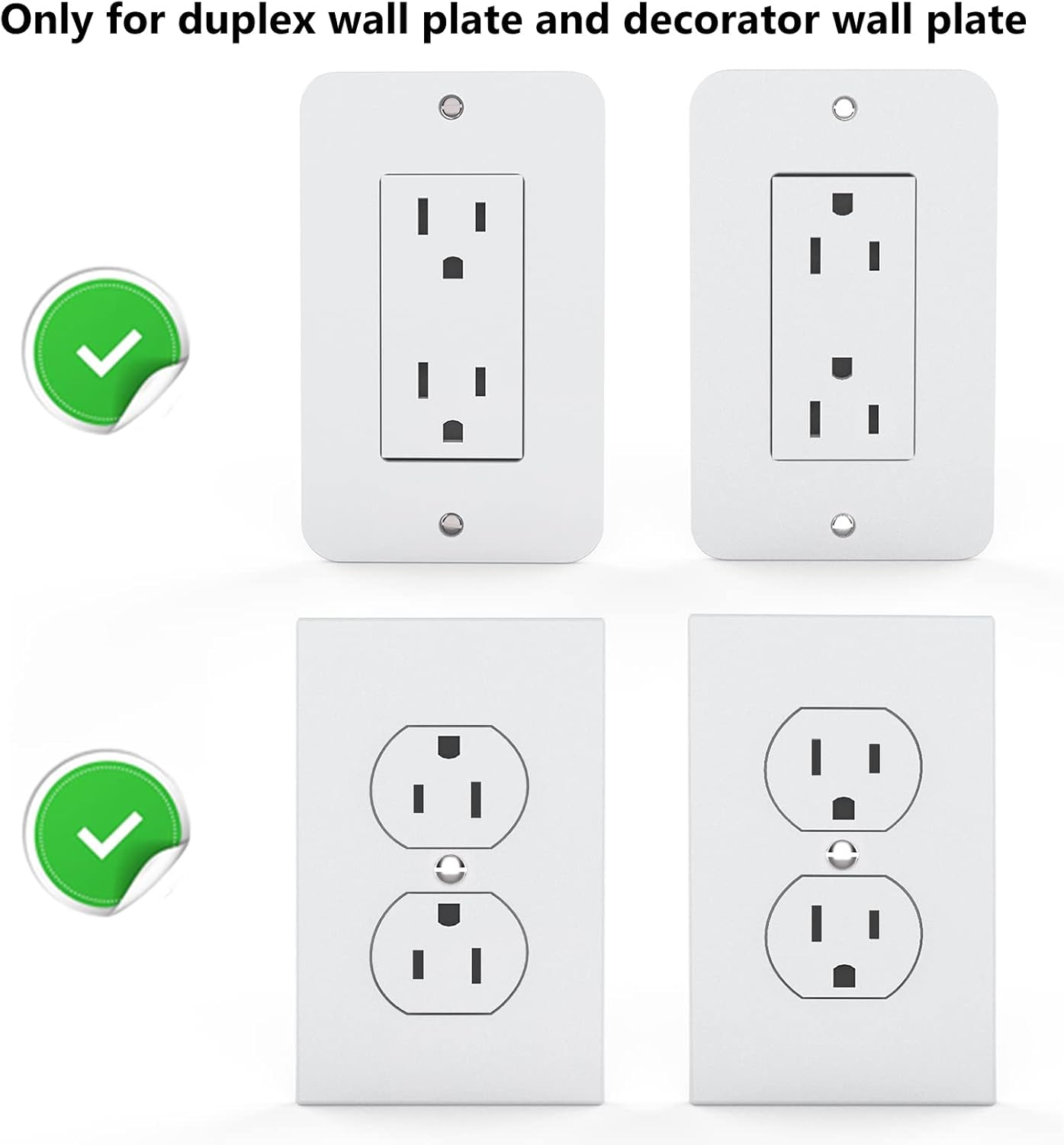 WALI Outlet Shelf Wall Holder, Bathroom Shelf up to 10lbs Standard Vertical Duplex Wall Organizer for Smart Home Decor Space Saving Power Tools, Toothbrush (OLS001-W), 1 Pack, White