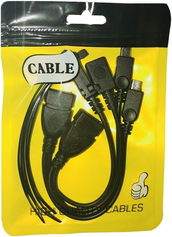 AuviPal 2-in-1 Micro USB to USB Adapter (OTG Cable + Power Cable) for Fire Stick, Playstation Classic and More - 2 Pack