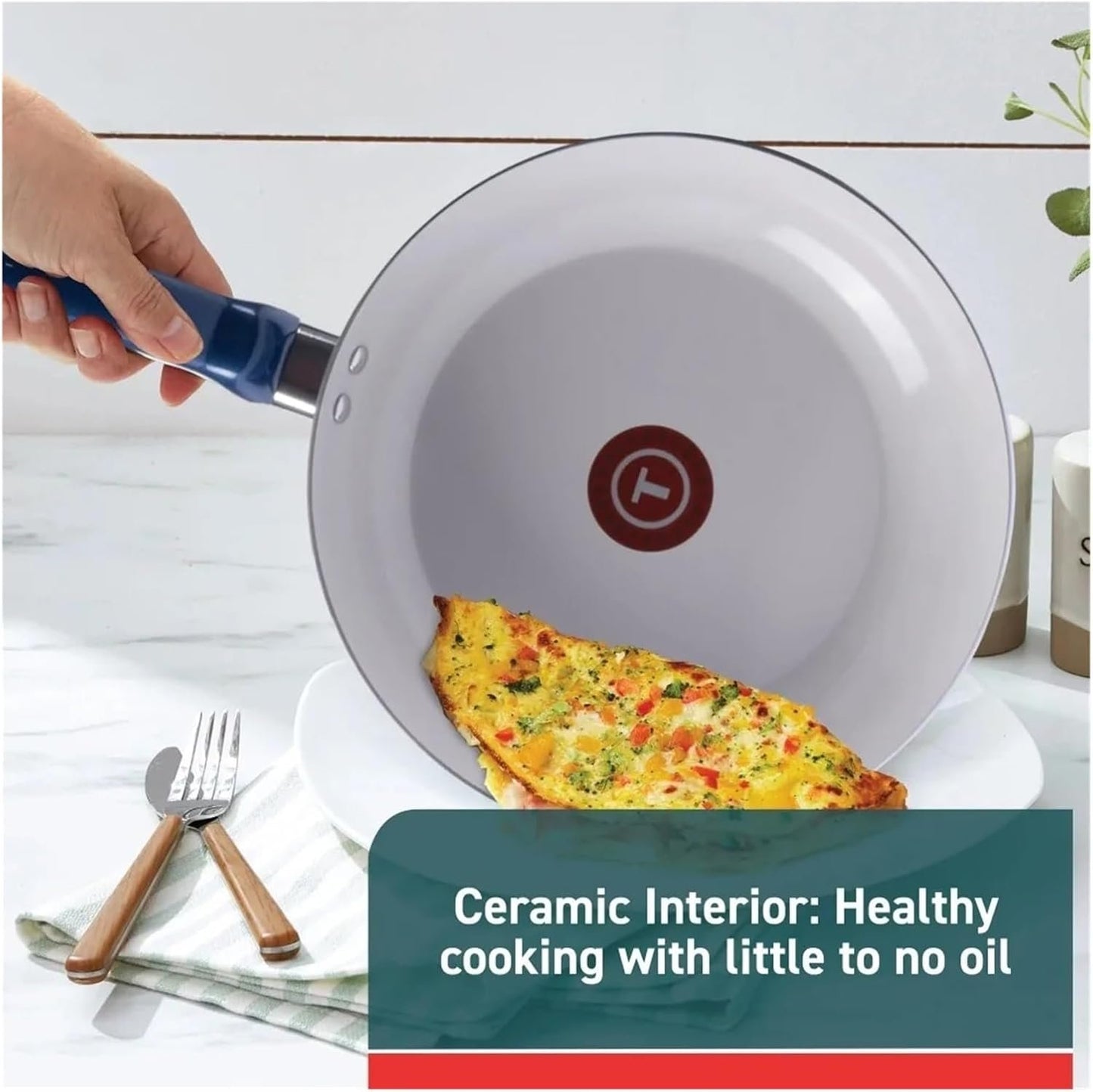 UWSKLAOJDF 14-Piece Ceramic Non-Stick Cookware Set, Non Stick Pot Set Cooking Food Kitchen cookware Set Kitchen