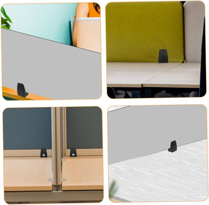 COHEALI 4Pcs Desk Divider Clamps Screen Partition Clips for Office Table Sturdy Glass Board Holders for Easy Installation and Workspace Organization