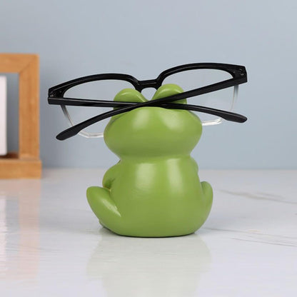 Generic Glasses Stand Frog Statue - Eye Glass Holder, Animal Figure Memory, Decorative Glasses Organiser, Desktop Ornament, Bedside Table Display for Bedroom, Home Accessories, Easy to Use