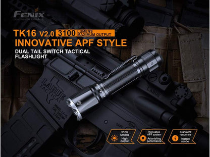 Fenix TK16 v2.0 Tactical Flashlight, 3100 Lumen