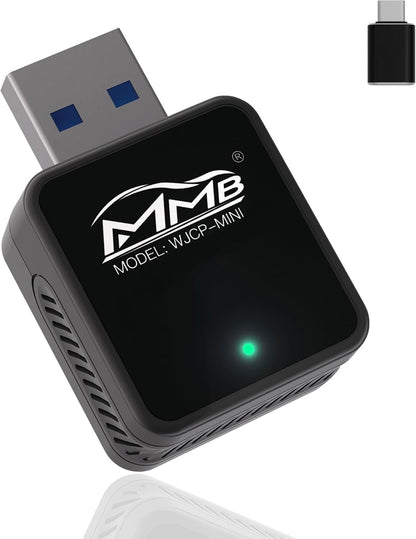 MMB WJCP-MINI CarPlay 2024 Wireless Upgrade Adapter CarPlay Adapter Dongle, Converts Factory Wired CarPlay to Plug and Wireless Gaming, with Car CarPlay and iOS 10+