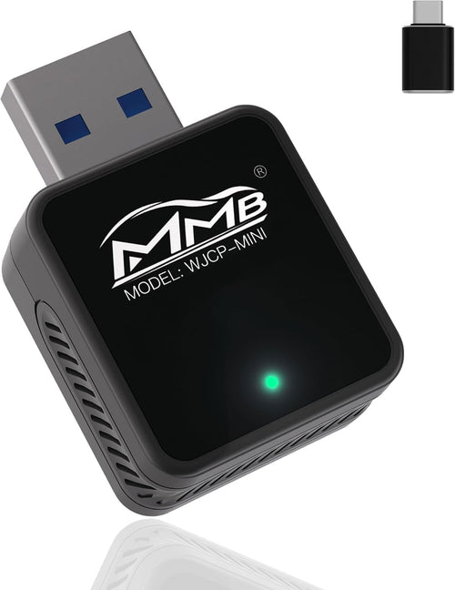 MMB WJCP-MINI CarPlay 2024 Wireless Upgrade Adapter CarPlay Adapter Dongle, Converts Factory Wired CarPlay to Plug and Wireless Gaming, with Car CarPlay and iOS 10+