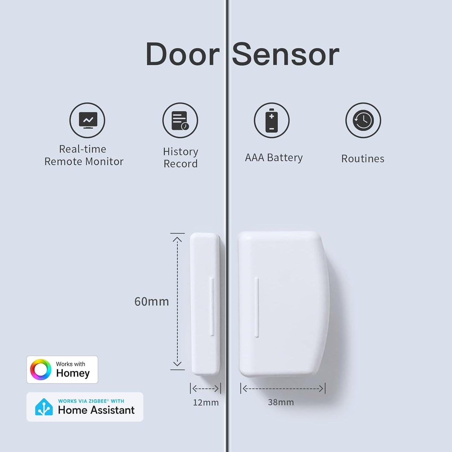 THIRDREALITY Zigbee Contact Sensor 4 Pack, Door and Window Monitor, Home Automation, Works with Assistant, SmartThings, Aeotec, Hubitat or Echo Devices Build-in Hub,hub Required (3RDS17BZ)
