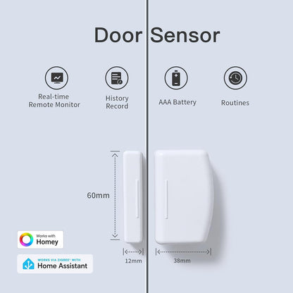 THIRDREALITY Zigbee Contact Sensor 4 Pack, Door and Window Monitor, Home Automation, Works with Assistant, SmartThings, Aeotec, Hubitat or Echo Devices Build-in Hub,hub Required (3RDS17BZ)