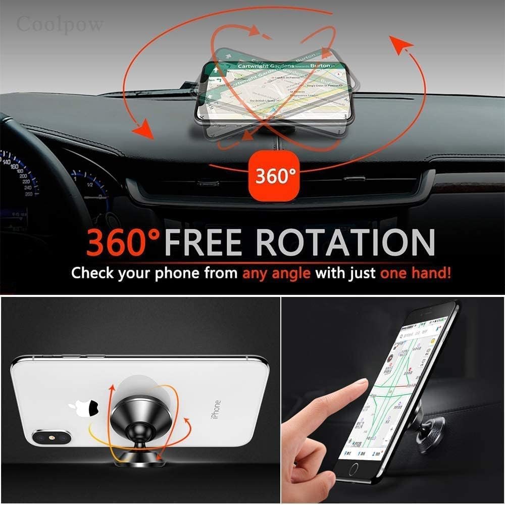 【2-PACK】Magnetic Phone Holder Car, [ Strong Magnet ] Universal Dashboard Magnetic Cell Phone Holder Car [ 360° Rotation ] Hands Free magnetic Car Phone Holder Mount Fits All Cell Phone,GPS, iPhone etc