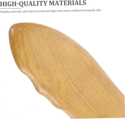 Healeved 1PC Natural Sandalwood Board Facial Care Scraping Plate for Skin Lifting Relaxation Aging Lightweight Portable Wooden Massage Tool for Home Travel