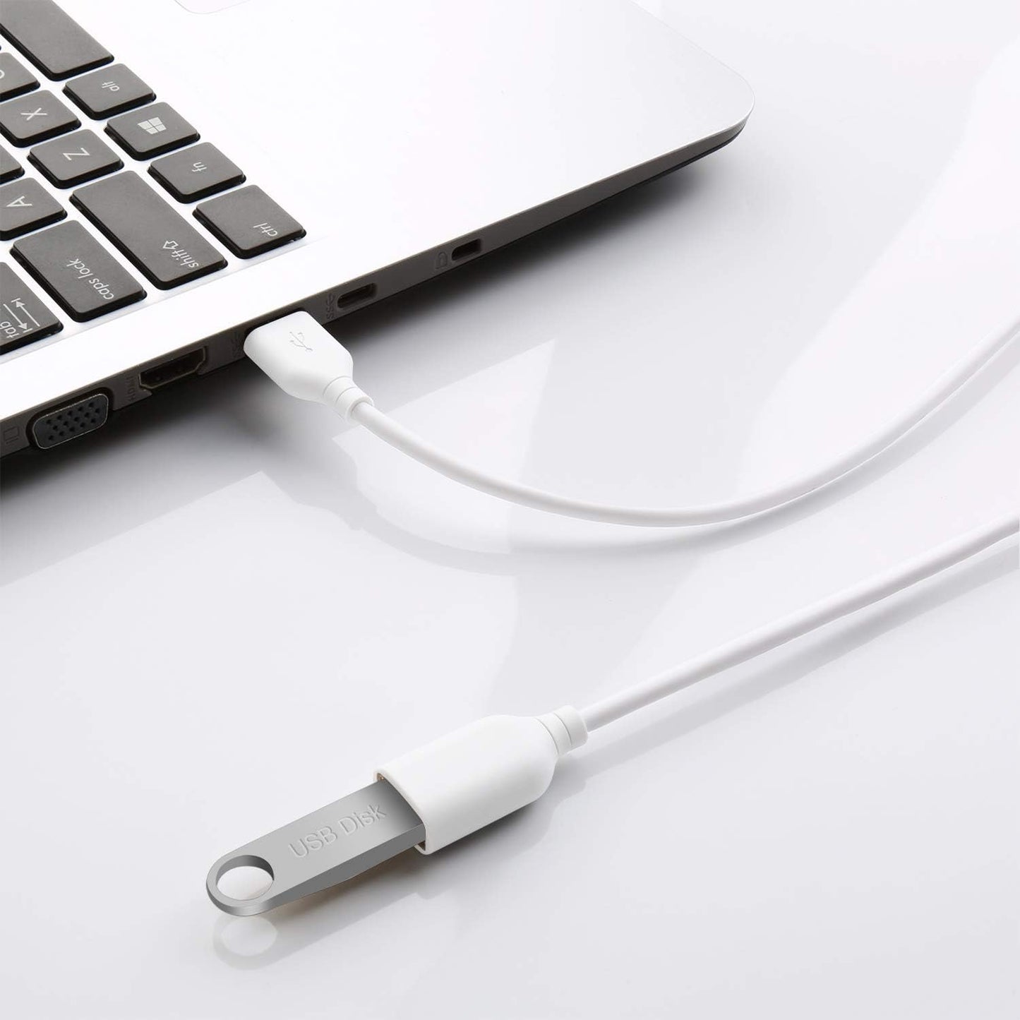 Fasgear [10ft/3m] USB 2.0 Extension Cable - A Male to A Female Charging and Syncing USB Extender Cord (10ft, White)
