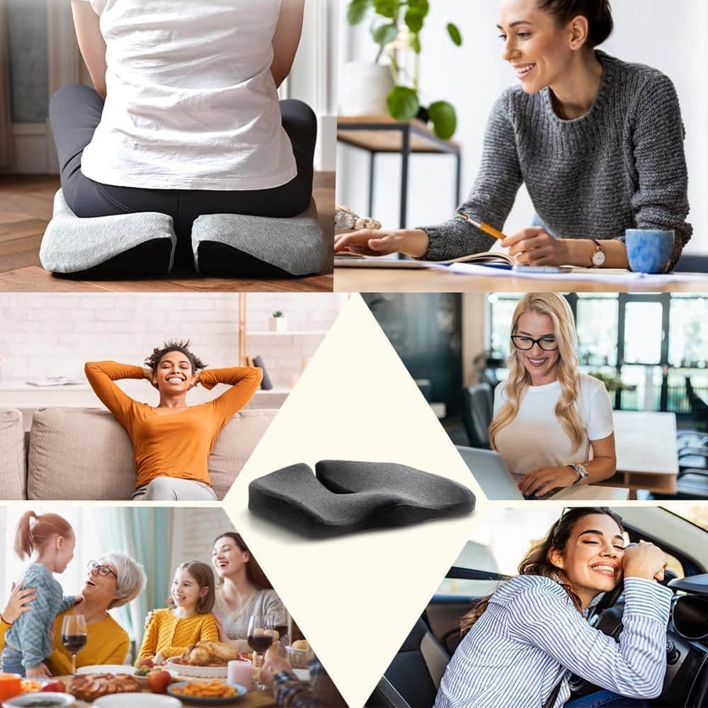 Nordic Comforts Seat & Lumbar Cushion, Nordic Comforts Seat Cushion Ergonomic Memory Foam (Green)