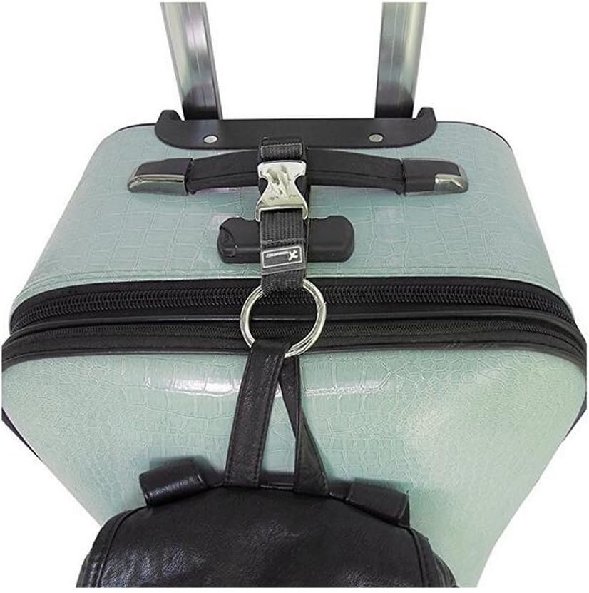 Add-A-Bag Luggage Strap Jacket Gripper, Luggage Straps Baggage Suitcase Belts Travel Accessories - Make Your Hands Free, Easy to Carry Your Extra Bags, Black