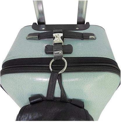 Add-A-Bag Luggage Strap Jacket Gripper, Luggage Straps Baggage Suitcase Belts Travel Accessories - Make Your Hands Free, Easy to Carry Your Extra Bags, Black
