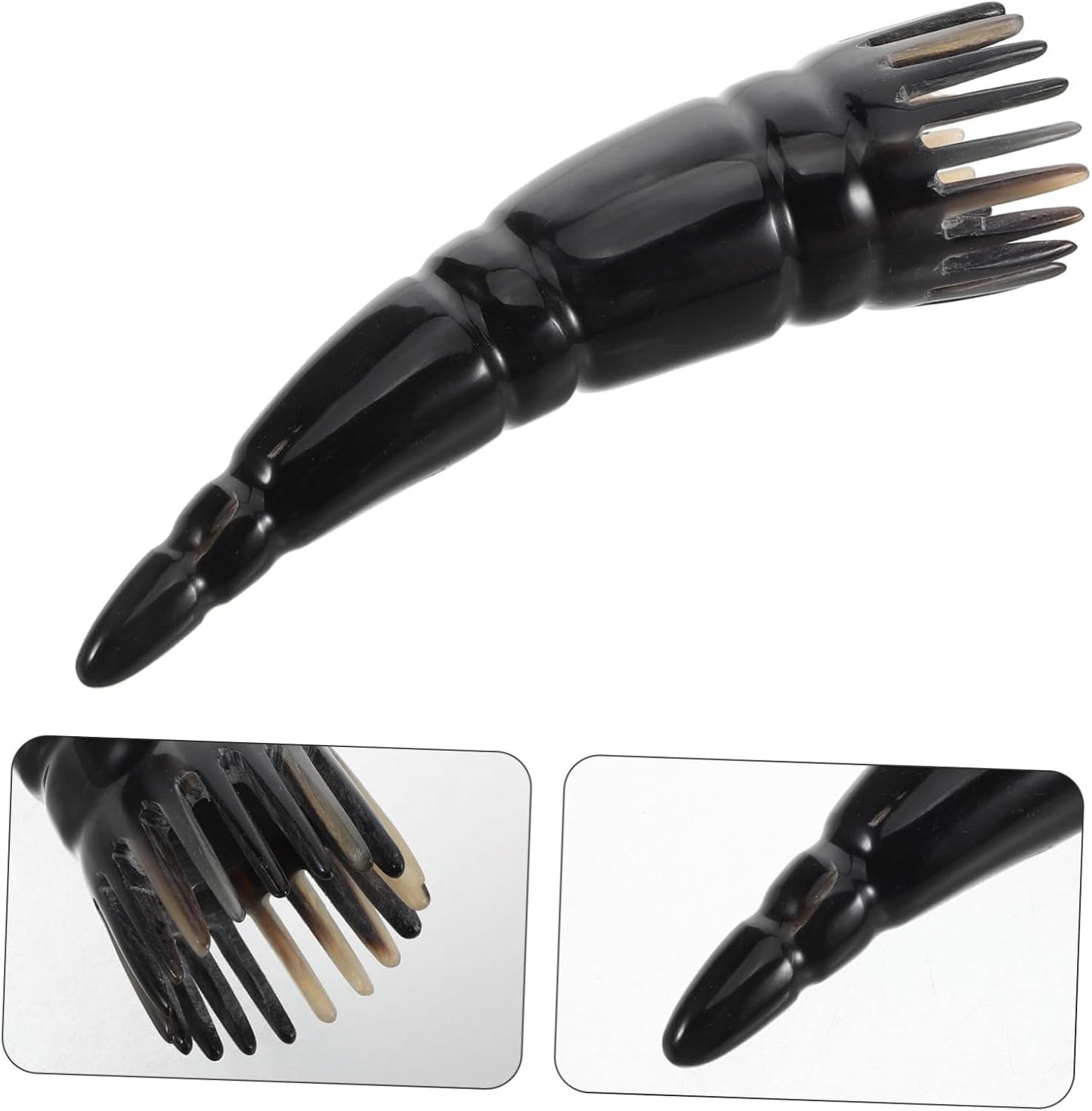 OATIPHO Natural Ox Horn Comb Gentle Scalp Massager Tool for Hair Massage Horn Brush for Healthy Scalp and Smooth Hair Design