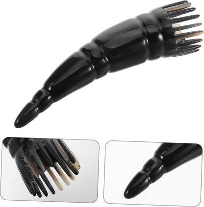 OATIPHO Natural Ox Horn Comb Gentle Scalp Massager Tool for Hair Massage Horn Brush for Healthy Scalp and Smooth Hair Design