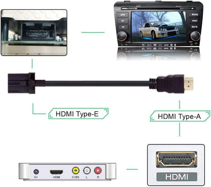 Automotive Entertainment Systems Cable 19Pin to 19Pin Male Converter Cord Dedicated Cable for Car Gaming Streaming