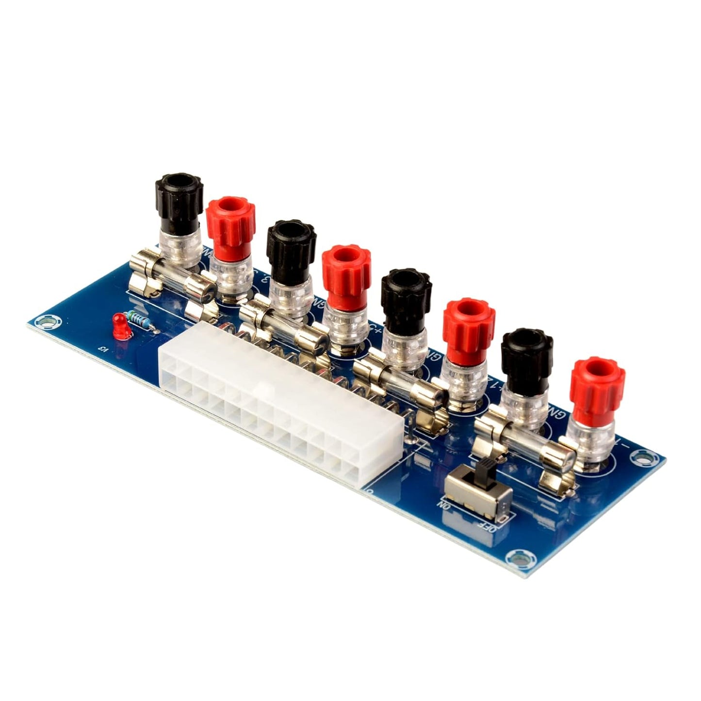 LAOMAO 24 Pin ATX DC Power Supply Breakout Converter Board Multi-Output Adapter 12V 5V 3.3V for DIY Experiments Power Supply Computer Project Electronic