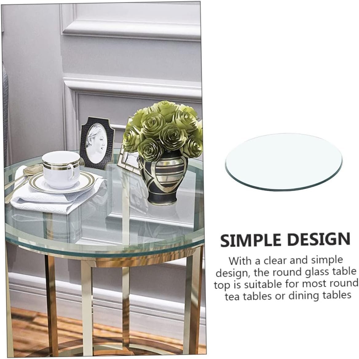 Glass Round Table Top Glass Table Top Circle Dining Table Transparent Tempered Glass Glass Tempered Glass Table Top