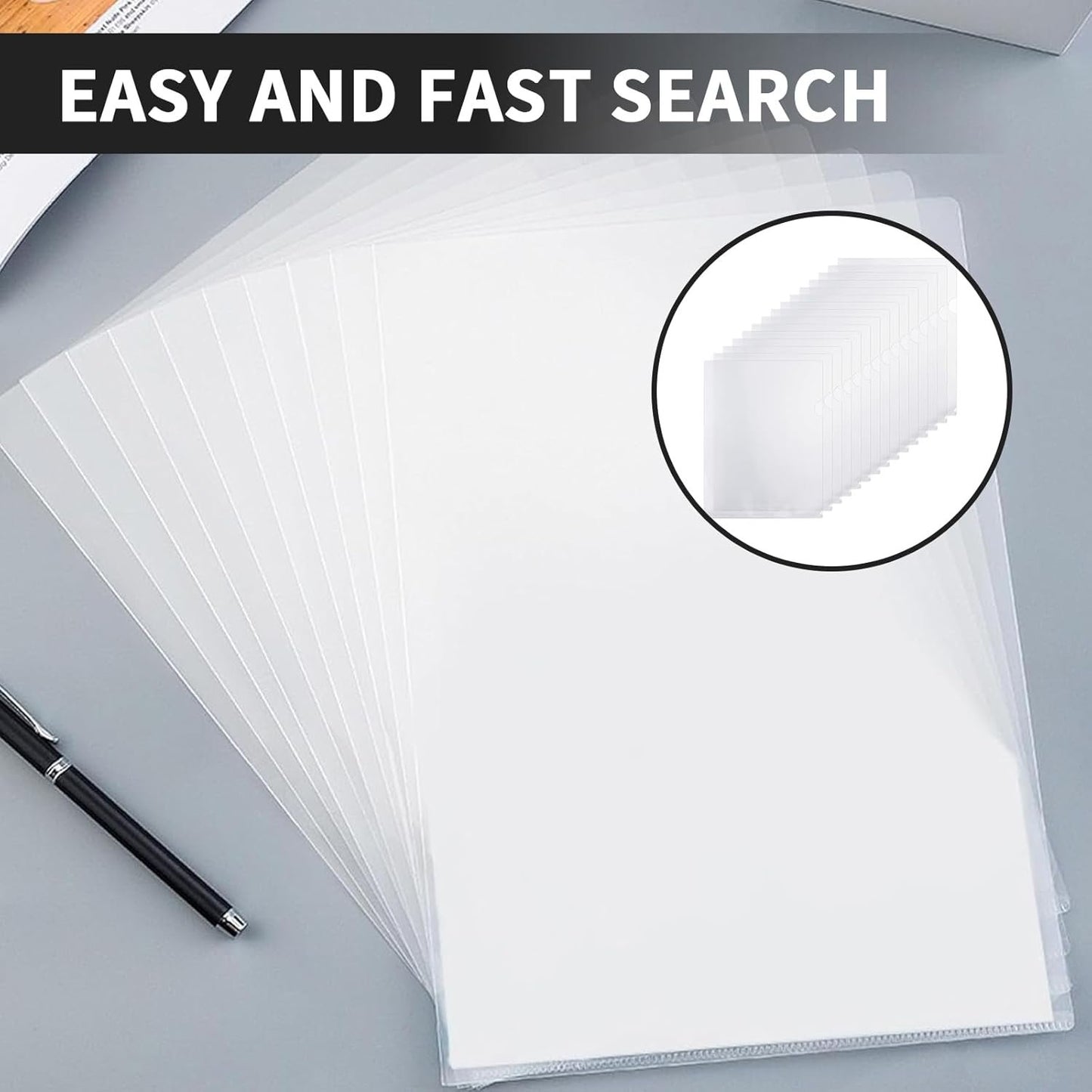 Clear Plastic Document File Folder 30 PCS A4 Size Clear Transparent Folder for Chool Home Work Office Organizationchool Home Work Office Organization(Transparent Folder(30pack))