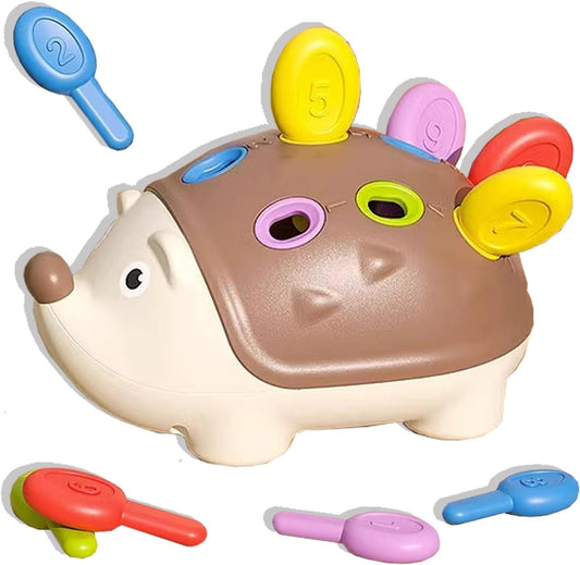 UNITSLYZ Hedgehog Toy, Counting Skill, Color Matching, Baby Sensory Fine Motor Skills Developmental Toys, Ages 18+ Months Toddler Learning Toys