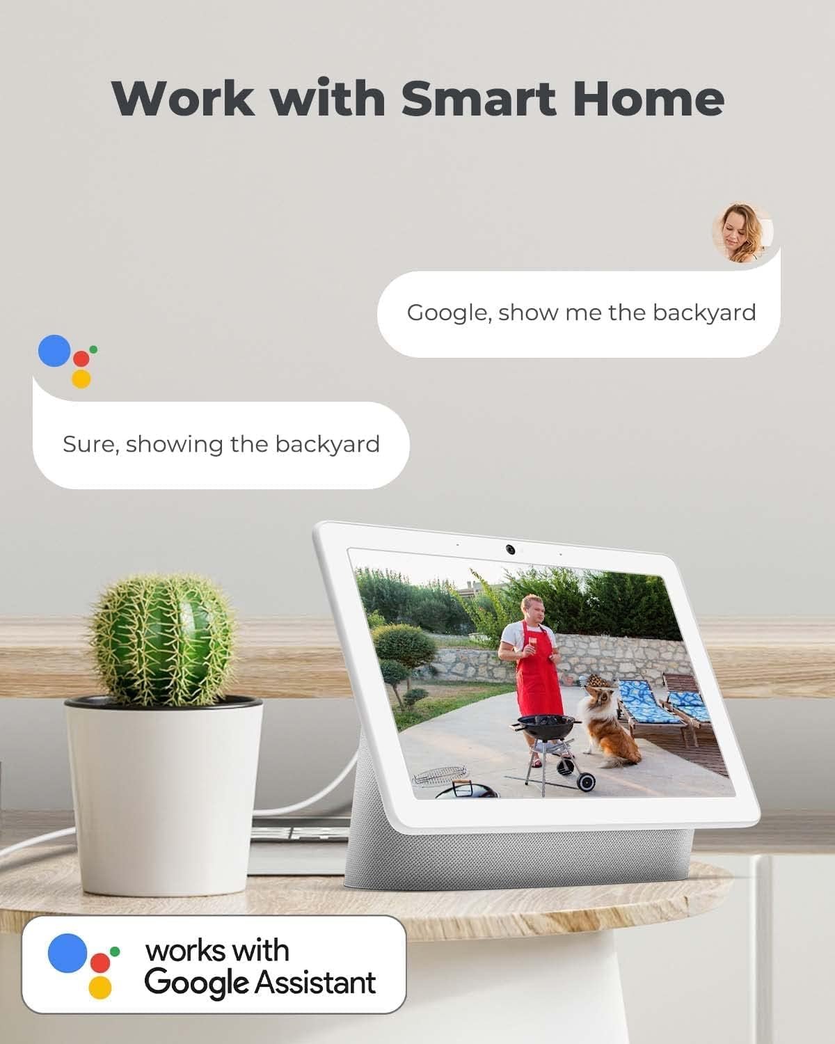 Reolink 4K Outdoor Security Camera, Smart Human/Vehicle Detection Work with Google Assistant PoE IP Cam, 256GB microSD Storage for 24/7 Recording(not Included), RLC-810A