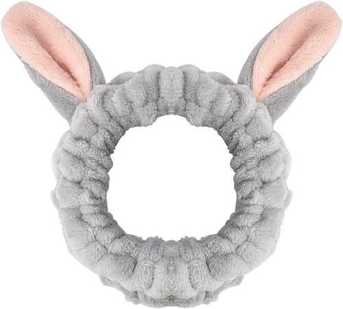 Animal Ears Face Wash Headband for Women Girl Makeup Spa Headbands for Washing Face Cute Hair Band for Make up Shower Headwarp Hair band Lovely Hair Accessories for Women Elastic Headband Head Bands