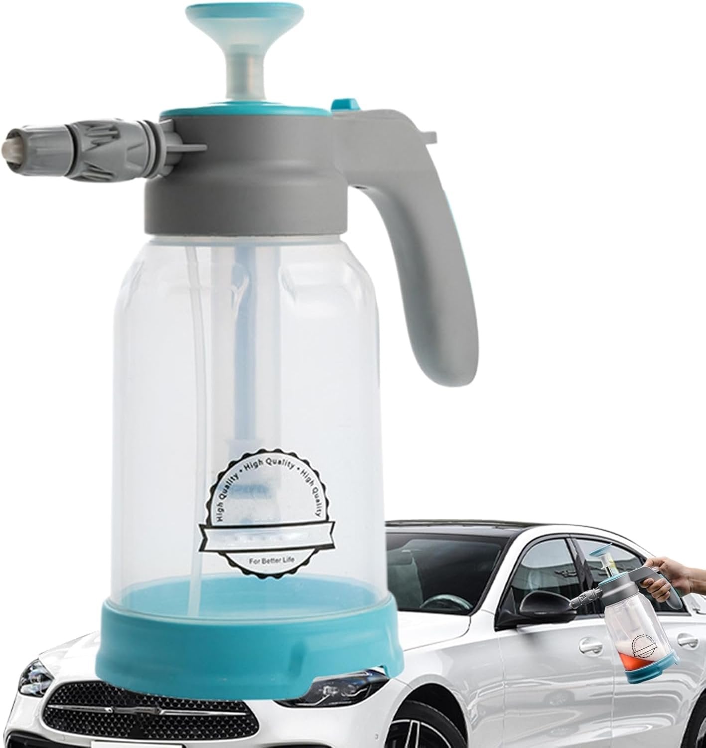 Car Wash Nozzle, Portable Foam Sprayer, Vehicle Soap Dispenser, 12.99 x 4.92 Inch High-Pressure Spray Power, Adjustable Foam Output, Ideal for Auto Detailing & Home Cleaning