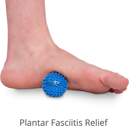 Foot Star 2 Inch Spiky Foot Massager & Roller Ball – Deep Tissue Massage ideal for Plantar Fasciitis Treatment, Muscle Pain Relief, Trigger Point Therapy & Myofascial Release by Body Back Company