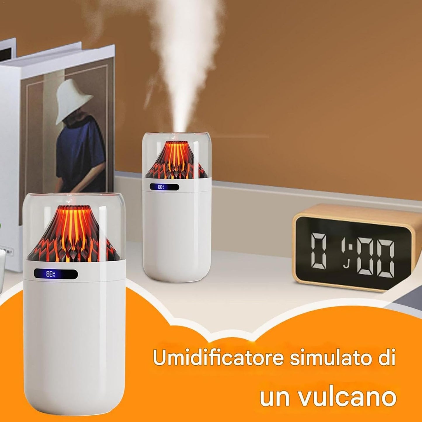 Humidifiers Diffuser, Home Aroma Machine, Portable Mist Maker, Cool Mists Humidifier, 3.07x3.07x6.14 Inch, Ensuring Optimal Comfort & a Soothing Atmosphere for Relaxation or Sleep