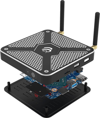 BuzzTV X5 AX-C 4K TV Box, 4GB DDR4 RAM, 128GB Expandable Storage, Dual-Band, V6 with Premium BT-400 Smart Remote Control