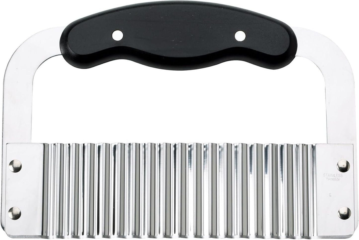 HIC Wavy Crinkle Cutting Tool Serrator Salad Chopping Knife and Vegetable French Fry Slicer, Steel Blade, 7.25-Inches x 5-Inches