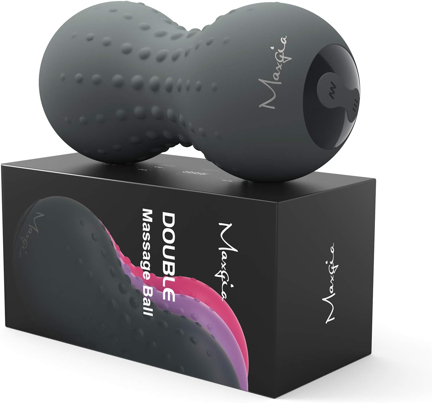 Heating Vibrating Massage Ball - Yoga Foam Roller Ball - Electric Lacrosse Ball with 5 Speed Vibration for Myofascial Release Muscle Recovery Deep Tissue Trigger Point Therapy Fitness Pressure Relief