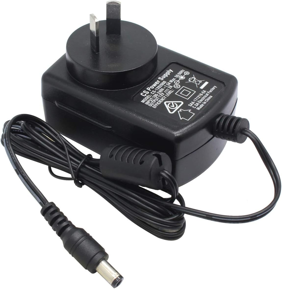 AC to DC 12V 2A Power Supply Adapter with 4 Way Splitter Cable for CCTV Security Camera DVR NVR