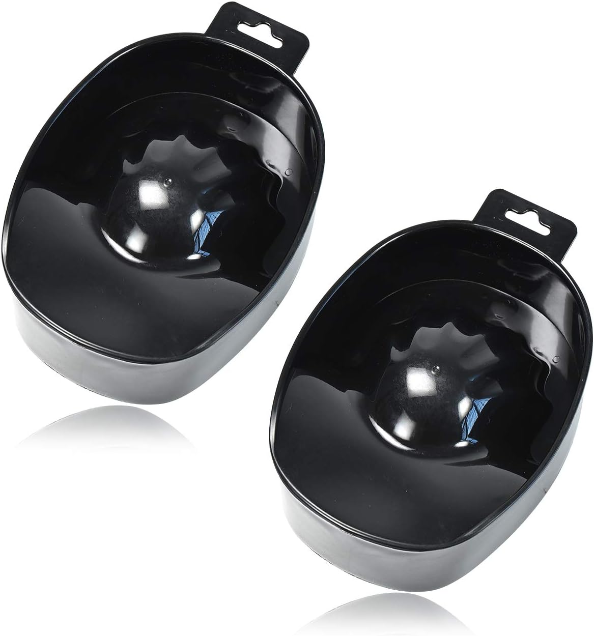 (Black) - 2pcs Manicure Bowls Nail Soaking Bowl Nail Art Manicure Care Soak Bowl for Art Polishing Remover Treatment