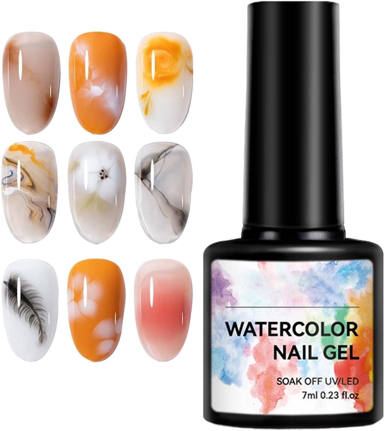 Blooming Gel, Watercolor Print Nail Gel, 5ml Individual Care & Finger, Personal Care Supplies for Vibrant, Intricate Designs on Fingernails, Women, and Girls