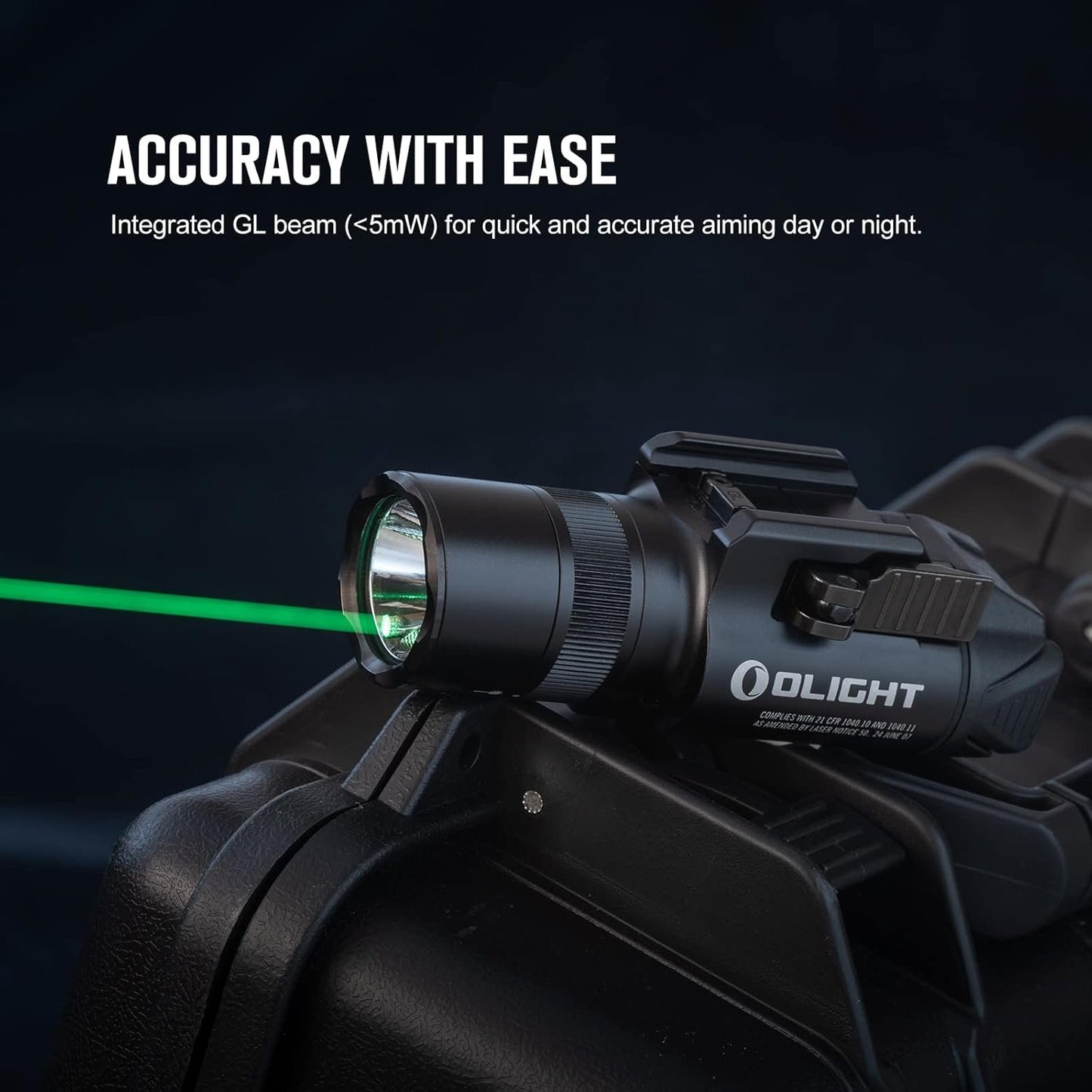 OLIGHT Baldr Pro R 1350 Lumens Rechargeable Tactical Flashlight, Magnetic USB Flashlight with Green Beam and White LED Combo, Ultra Bright Rail-Mounted Flashlight Compatible with 1913 or GL Rail (BK)