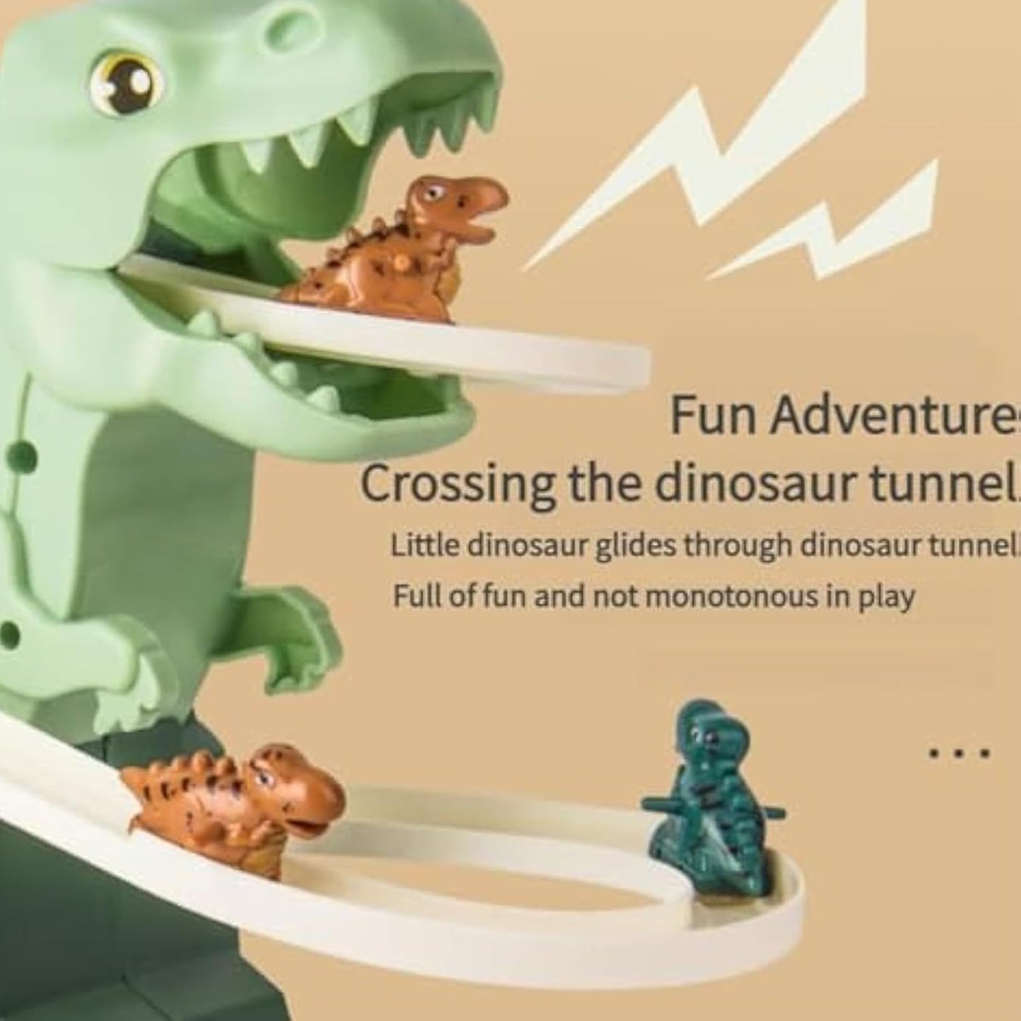 Climbing Dinosaur Toy, Interactive Track Slide Game, Roller Coaster Adventure Playset, Lights & Music, Educational & Realistic Design, Indoor & Outdoor Play, Dinosauri & Accessories