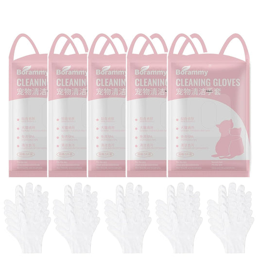 Howls Your Day Dog Cleaning Gloves,Disposable Pet Cat Dog Cleaning Gloves,Water-Free Grooming with Natural Essentials (25pcs)