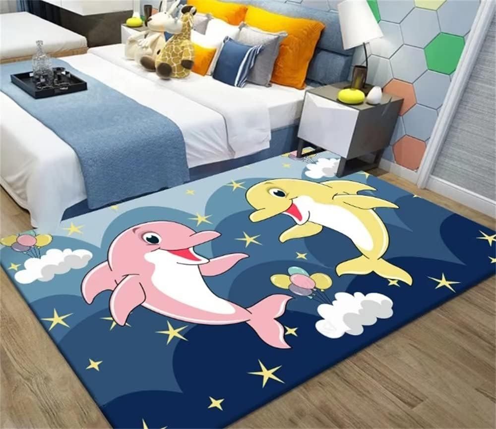 RUGMRZ Tappeti Moderni 180x220cm Tappeto Palestrina Bambini Accessori per la stanza dei bambini tappeto camera da letto moderna semplice illuminazione pad assorbimento acustico antiscivolo