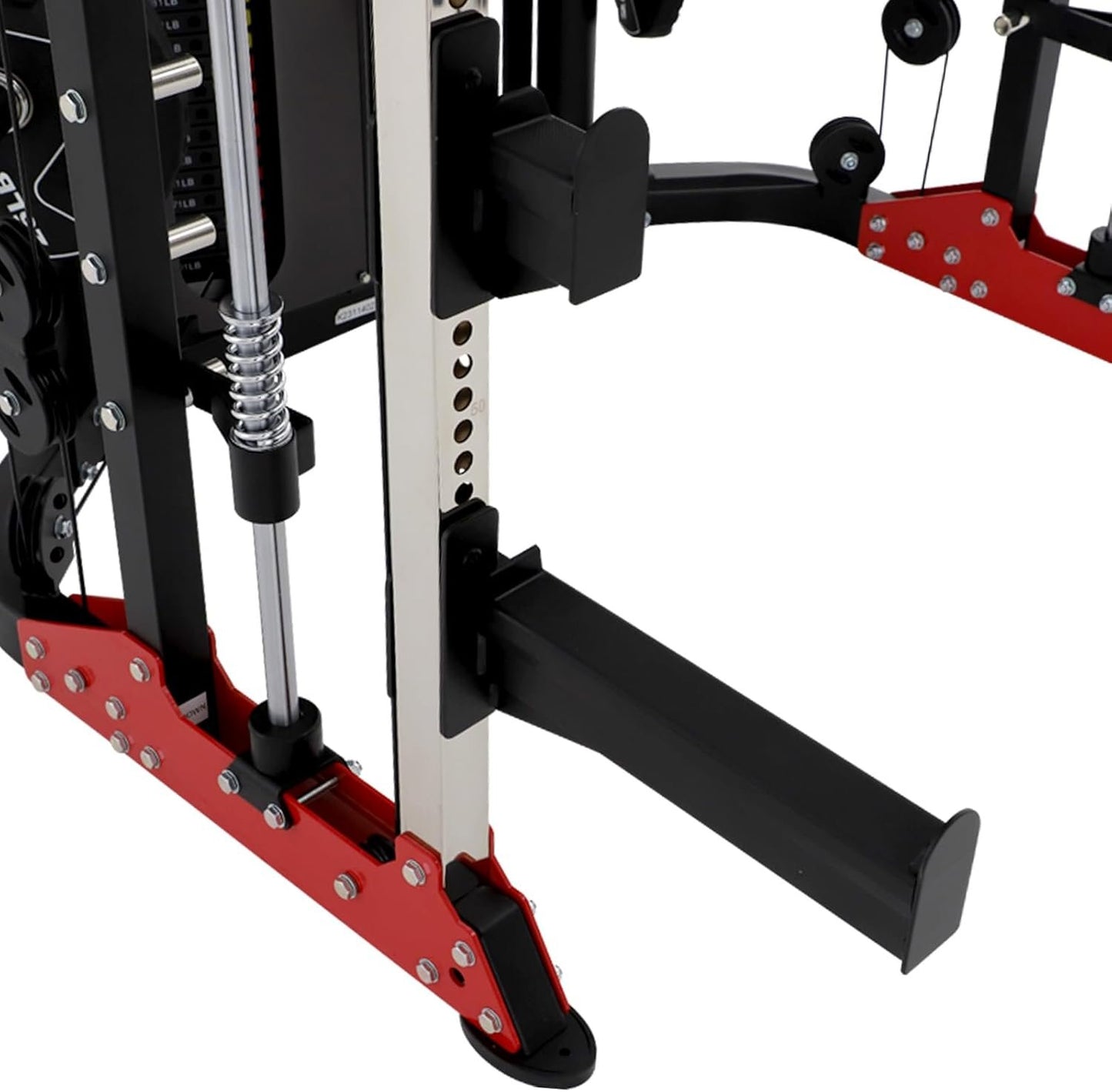 Altas Strength Home Gym Smith Machine with Pulley System Gym Squat Rack Pull Up Bar Upper Body Strength Training Leg Developer Light Commercial Fitness Equipment Included Accessories 3058G