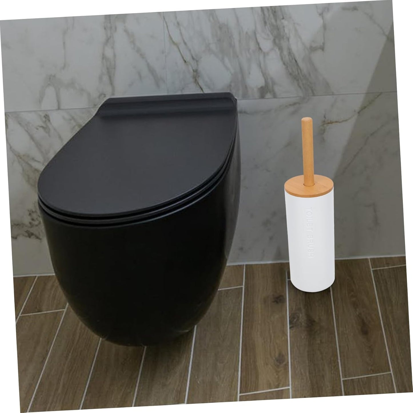 iplusmile 1Pc Long Handle Toilet Brush with Base Modern Bathroom Cleaner Slip Grip Design for Efficient Cleaning Supplies Essential for Odor Maintenance