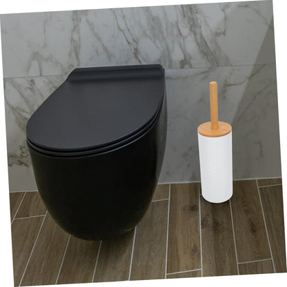 iplusmile 1Pc Long Handle Toilet Brush with Base Modern Bathroom Cleaner Slip Grip Design for Efficient Cleaning Supplies Essential for Odor Maintenance