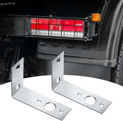 Generico Trailer Light Bracket, Tail Lights Mounting Brackets, 4.49x2.99x1.5 Inches L Shape Metal Lamp Rack, Rust-Resistant Steel, Easy Bolt-On Installation for Truck, Marine and Trailer