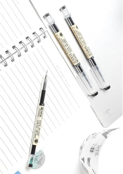 Liquid Ink pen Rollerball Pens Rolling Ball Pens Quick-Drying Gel Ink Pen Extra Fine Point Pens 0.36 mm Japanese Style Maker Pens for Office School Stationery Supply 12 Pieces (Black)